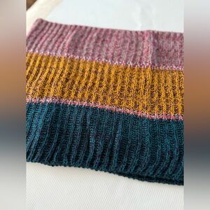 Multicolor Knit Infinity Scarf